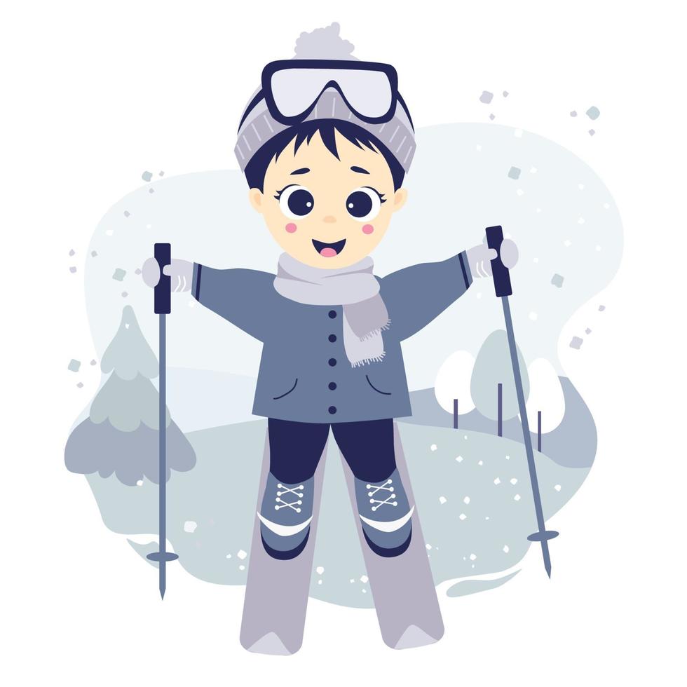 Garçon en ski